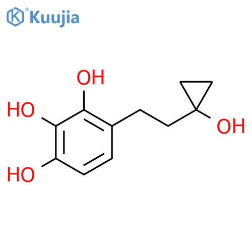 4-2-(1-hydroxycyclopropyl)ethylbenzene-1,2,3-triol structure