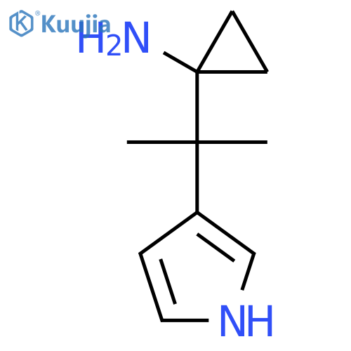 1-2-(1H-pyrrol-3-yl)propan-2-ylcyclopropan-1-amine structure