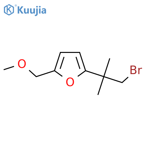 2-(1-bromo-2-methylpropan-2-yl)-5-(methoxymethyl)furan structure