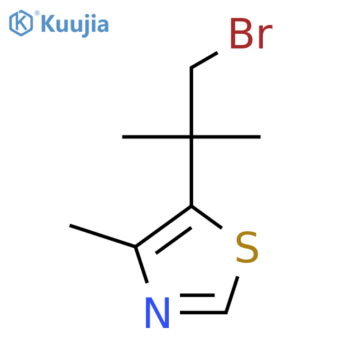 5-(1-bromo-2-methylpropan-2-yl)-4-methyl-1,3-thiazole structure