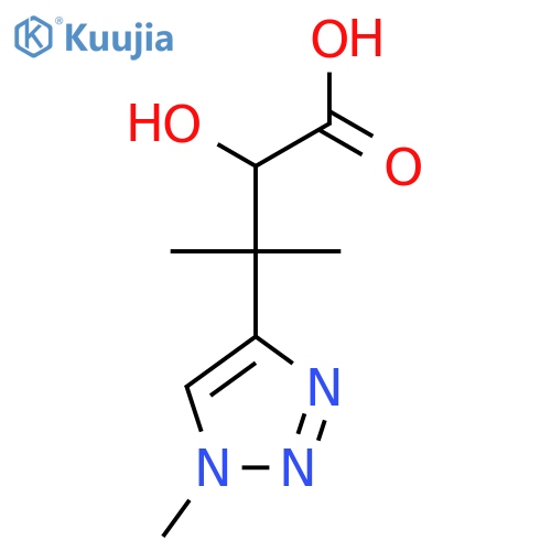 2-hydroxy-3-methyl-3-(1-methyl-1H-1,2,3-triazol-4-yl)butanoic acid structure