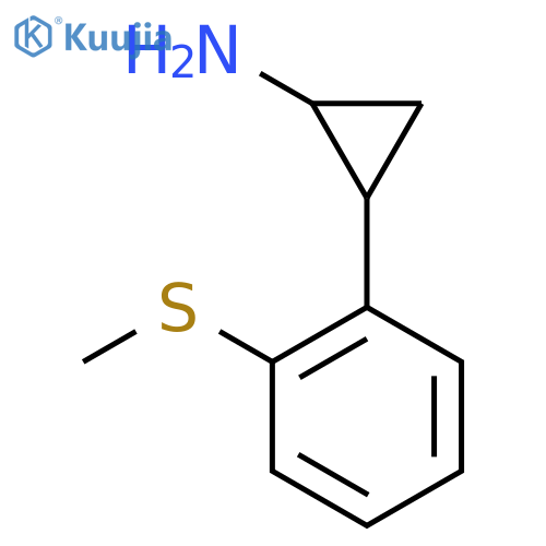 2-2-(methylsulfanyl)phenylcyclopropan-1-amine structure