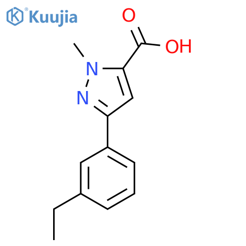 3-(3-ethylphenyl)-1-methyl-1H-pyrazole-5-carboxylic acid structure