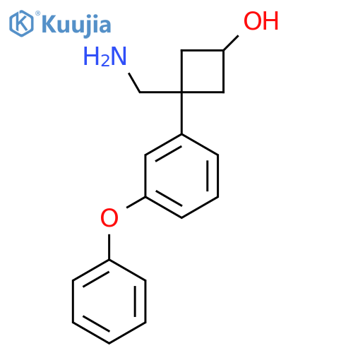 3-(aminomethyl)-3-(3-phenoxyphenyl)cyclobutan-1-ol structure