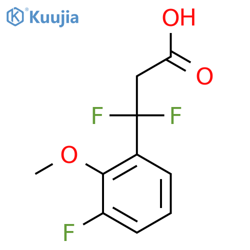 3,3-difluoro-3-(3-fluoro-2-methoxyphenyl)propanoic acid structure