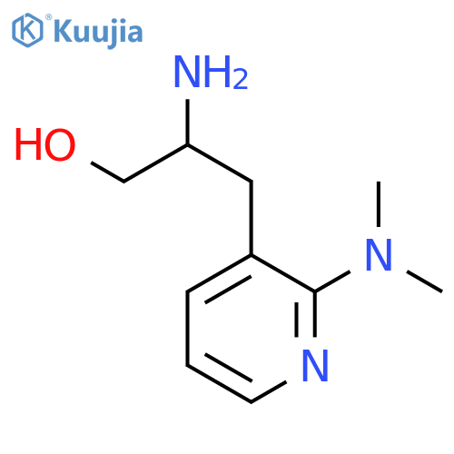 2-amino-3-2-(dimethylamino)pyridin-3-ylpropan-1-ol structure