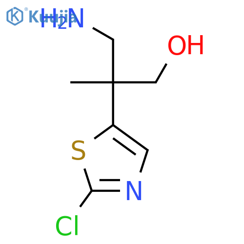 3-amino-2-(2-chloro-1,3-thiazol-5-yl)-2-methylpropan-1-ol structure