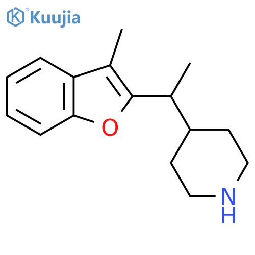 4-1-(3-methyl-1-benzofuran-2-yl)ethylpiperidine structure