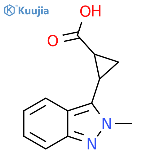 2-(2-methyl-2H-indazol-3-yl)cyclopropane-1-carboxylic acid structure