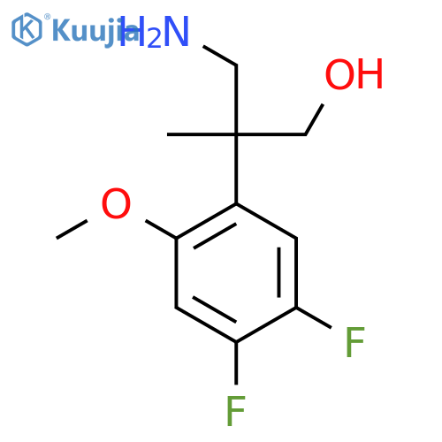 3-amino-2-(4,5-difluoro-2-methoxyphenyl)-2-methylpropan-1-ol structure