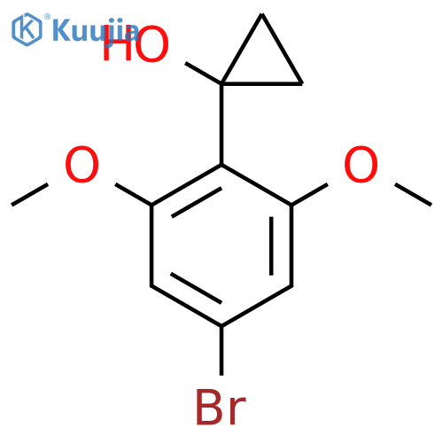 1-(4-bromo-2,6-dimethoxyphenyl)cyclopropan-1-ol structure