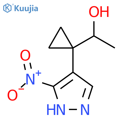 1-1-(3-nitro-1H-pyrazol-4-yl)cyclopropylethan-1-ol structure