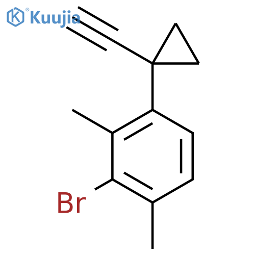 2-bromo-4-(1-ethynylcyclopropyl)-1,3-dimethylbenzene structure