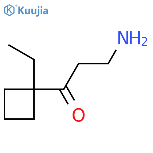 3-amino-1-(1-ethylcyclobutyl)propan-1-one structure