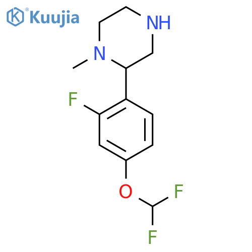 2-4-(difluoromethoxy)-2-fluorophenyl-1-methylpiperazine structure