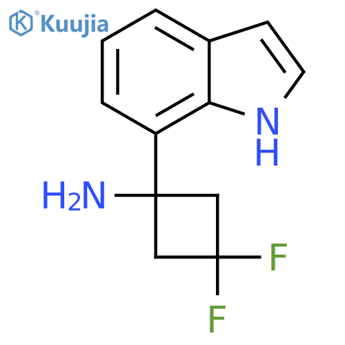 3,3-difluoro-1-(1H-indol-7-yl)cyclobutan-1-amine structure