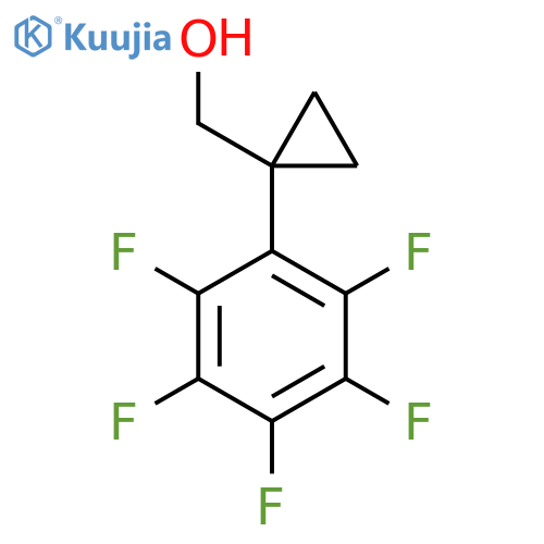 1-(pentafluorophenyl)cyclopropylmethanol structure