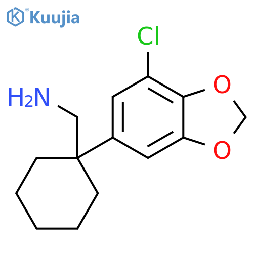 1-(7-chloro-1,3-dioxaindan-5-yl)cyclohexylmethanamine structure