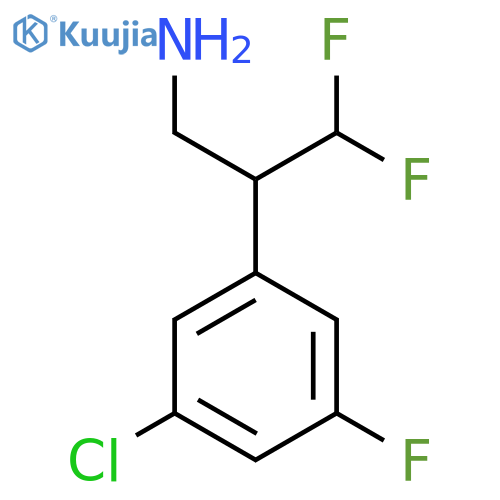 2-(3-chloro-5-fluorophenyl)-3,3-difluoropropan-1-amine structure