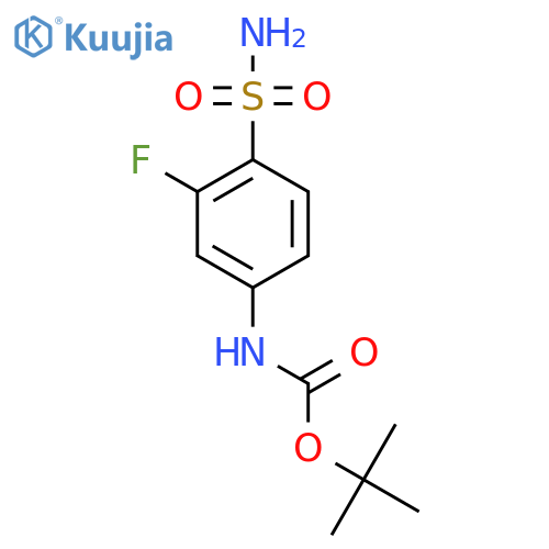tert-butyl N-(3-fluoro-4-sulfamoylphenyl)carbamate structure