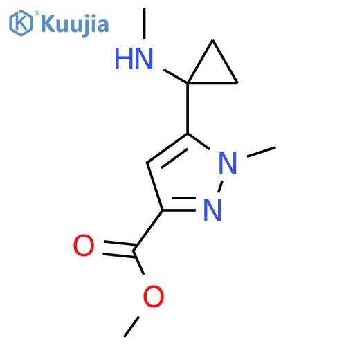 methyl 1-methyl-5-1-(methylamino)cyclopropyl-1H-pyrazole-3-carboxylate structure