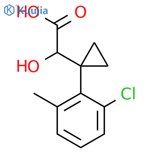 2-1-(2-chloro-6-methylphenyl)cyclopropyl-2-hydroxyacetic acid structure