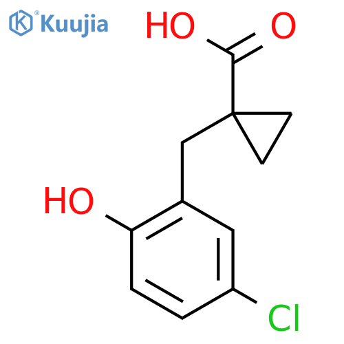 1-(5-chloro-2-hydroxyphenyl)methylcyclopropane-1-carboxylic acid structure