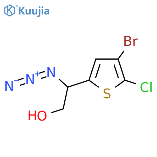 2-azido-2-(4-bromo-5-chlorothiophen-2-yl)ethan-1-ol structure
