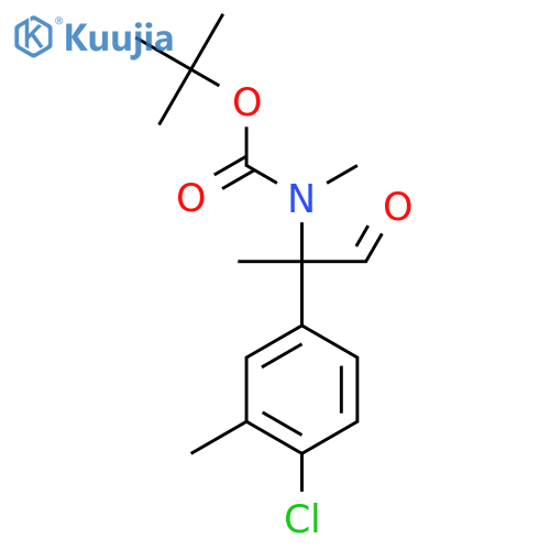 tert-butyl N-2-(4-chloro-3-methylphenyl)-1-oxopropan-2-yl-N-methylcarbamate structure