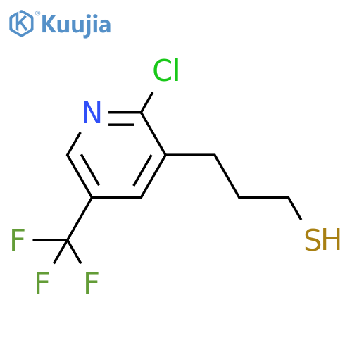 3-2-chloro-5-(trifluoromethyl)pyridin-3-ylpropane-1-thiol structure