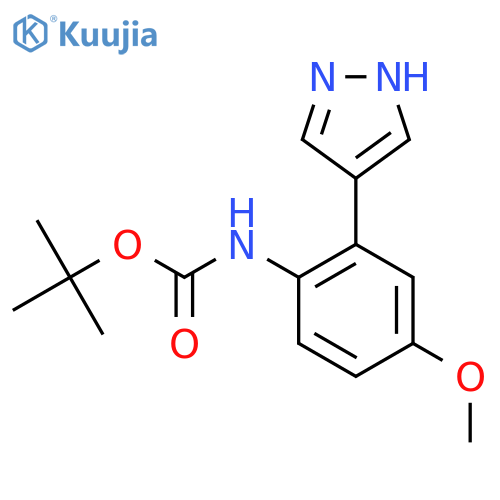 tert-butyl N-4-methoxy-2-(1H-pyrazol-4-yl)phenylcarbamate structure
