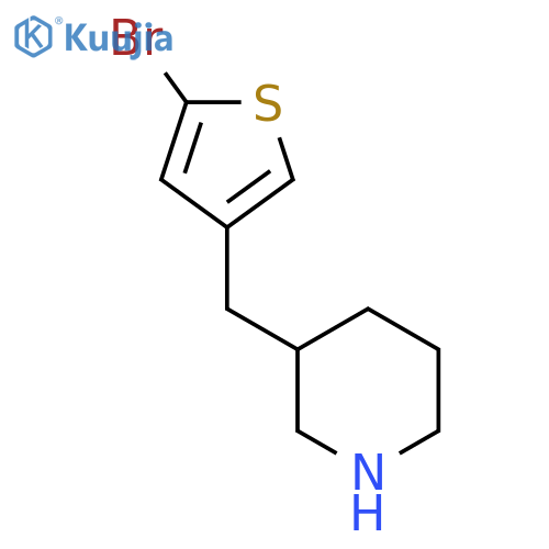 3-(5-bromothiophen-3-yl)methylpiperidine structure