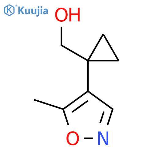 1-(5-methyl-1,2-oxazol-4-yl)cyclopropylmethanol structure