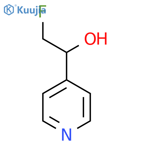 2-fluoro-1-(pyridin-4-yl)ethan-1-ol structure