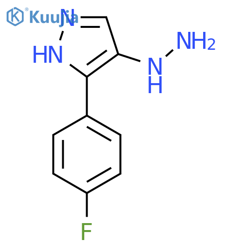 3-(4-fluorophenyl)-4-hydrazinyl-1H-pyrazole structure