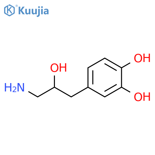 1,2-Benzenediol, 4-(3-amino-2-hydroxypropyl)- structure