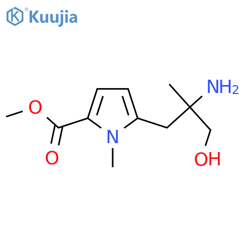 methyl 5-(2-amino-3-hydroxy-2-methylpropyl)-1-methyl-1H-pyrrole-2-carboxylate structure