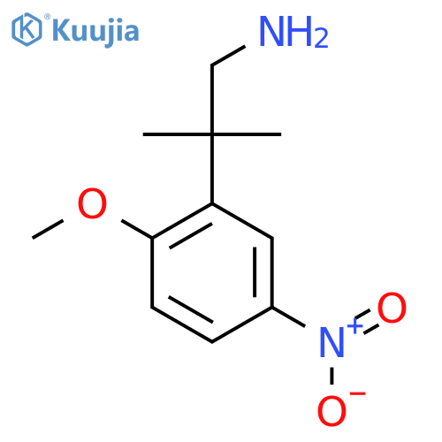2-(2-methoxy-5-nitrophenyl)-2-methylpropan-1-amine structure