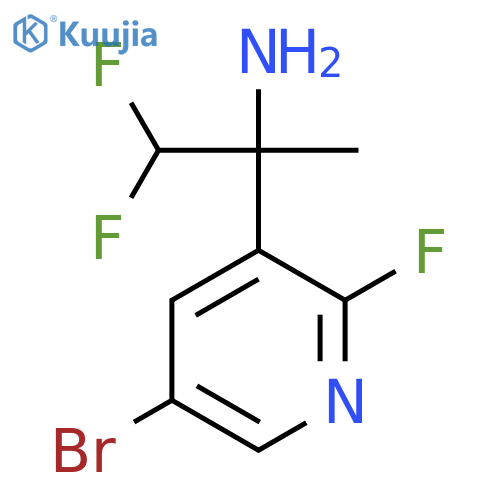 2-(5-Bromo-2-fluoropyridin-3-yl)-1,1-difluoropropan-2-amine structure