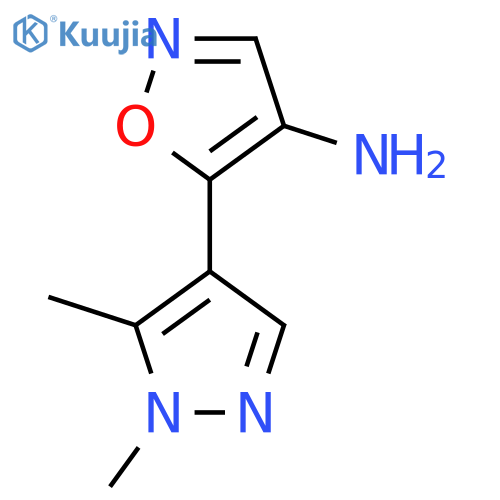 5-(1,5-dimethyl-1H-pyrazol-4-yl)-1,2-oxazol-4-amine structure