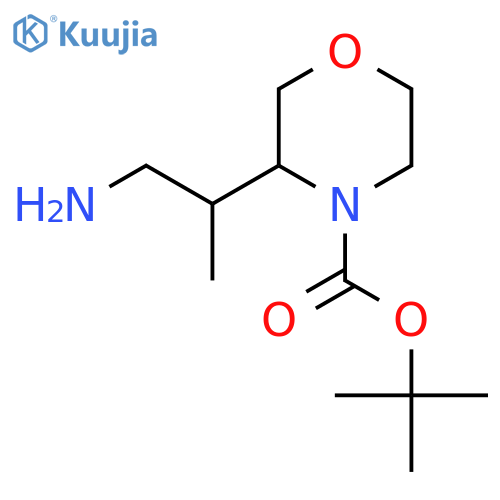 tert-butyl 3-(1-aminopropan-2-yl)morpholine-4-carboxylate structure