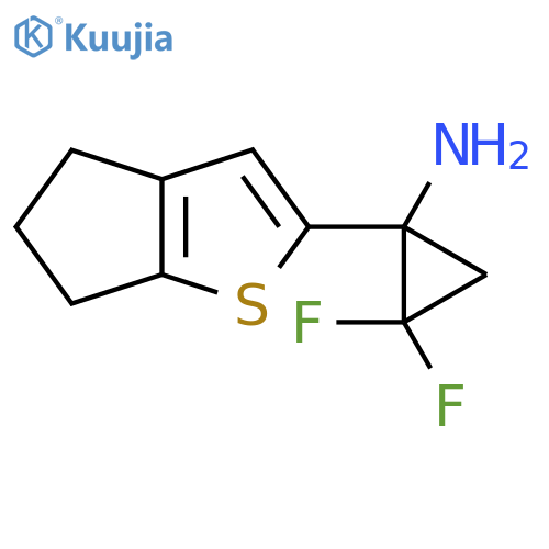 1-{4H,5H,6H-cyclopentabthiophen-2-yl}-2,2-difluorocyclopropan-1-amine structure