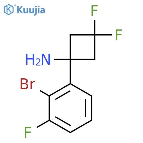 1-(2-bromo-3-fluorophenyl)-3,3-difluorocyclobutan-1-amine structure