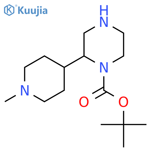 tert-butyl 2-(1-methylpiperidin-4-yl)piperazine-1-carboxylate structure