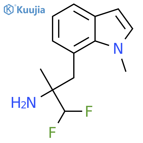 1,1-difluoro-2-methyl-3-(1-methyl-1H-indol-7-yl)propan-2-amine structure