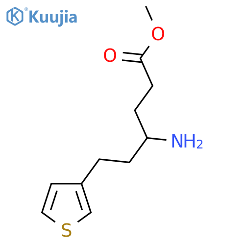 methyl 4-amino-6-(thiophen-3-yl)hexanoate structure