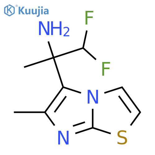 1,1-difluoro-2-{6-methylimidazo2,1-b1,3thiazol-5-yl}propan-2-amine structure