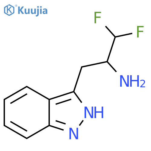 1,1-difluoro-3-(1H-indazol-3-yl)propan-2-amine structure