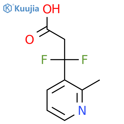 3,3-difluoro-3-(2-methylpyridin-3-yl)propanoic acid structure
