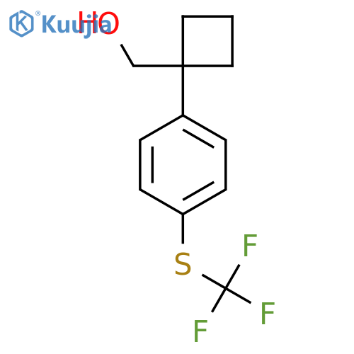 (1-{4-[(Trifluoromethyl)sulfanyl]phenyl}cyclobutyl)methanol structure
